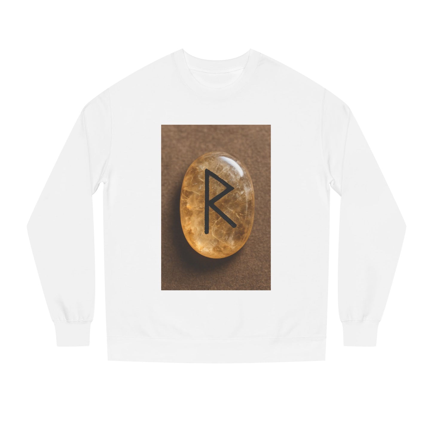 Mystical Rune Unisex Crew Neck Sweatshirt, Spiritual Gift, Cozy Layering, Unique Hoodie for Meditation, Rune Symbol Sweatshirt