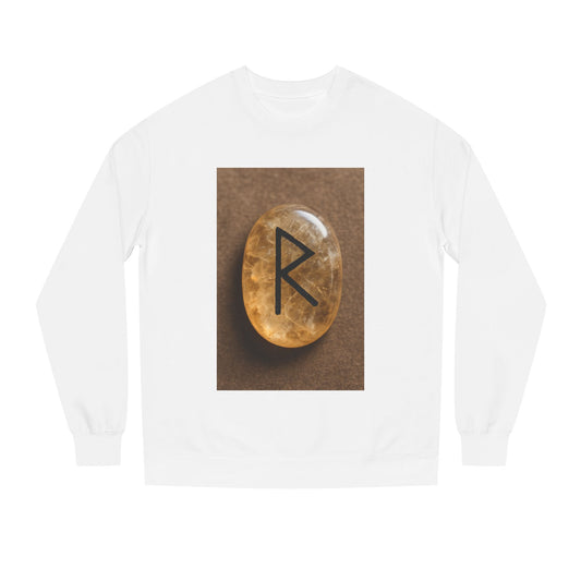 Mystical Rune Unisex Crew Neck Sweatshirt, Spiritual Gift, Cozy Layering, Unique Hoodie for Meditation, Rune Symbol Sweatshirt