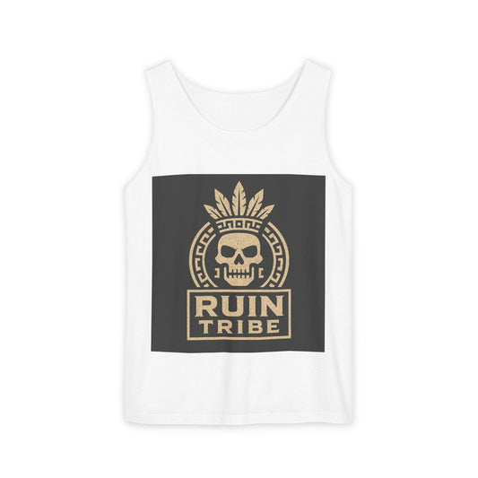 Ruin Tribe Tank Top - Unisex Garment-Dyed Tee, Summer Apparel, Festival Wear, Vintage Style, Edgy Fashion